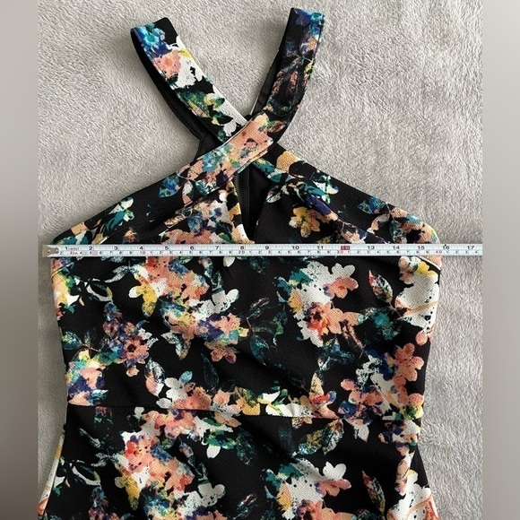 Material Girl women’s Floral print mini Dress zipped back size L - Picture 4 of 9